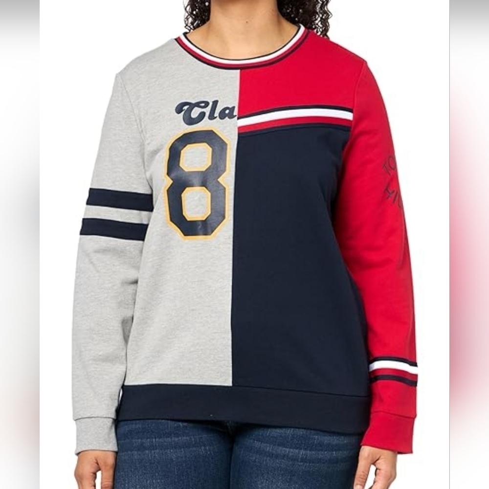 TOMMY HILFIGER | SPORTSWEAR COLORBLOCKED CREWNECK PULLOVER SWEATSHIRT